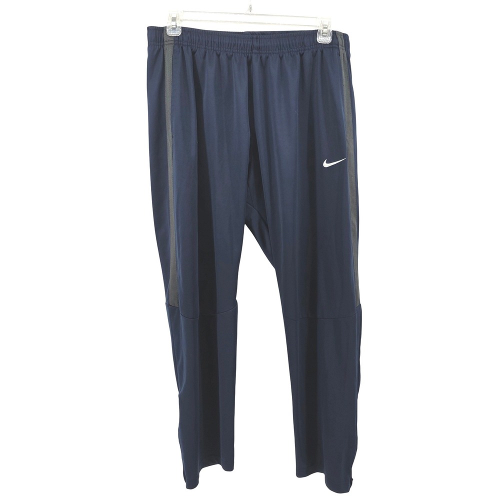 Nike Academy Soccer‎ Training Pants Mens 3XL Navy Blue Grey Stripe Gym Running